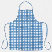 Blue Checkered Apron for Traditional Kitchen エプロン (正面)