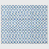 Blue Checkered Decorative Gift Wrap Paper ラッピングペーパー (フラット)