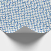 Blue Checkered Decorative Gift Wrap Paper ラッピングペーパー (角)
