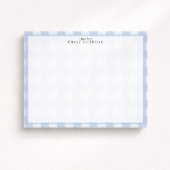 Blue Checkered Note Card 招待状