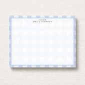 Blue Checkered Note Card 招待状