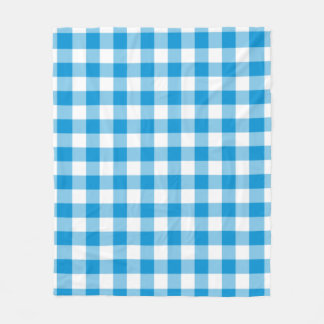 Blue Checkered Square Seamless Pattern  フリースブランケット