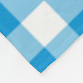 Blue Checkered Square Seamless Pattern フリースブランケット (角)