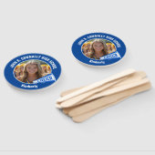 Blue Cheerleader Photo High School Parent ハンドファン (組立なし)