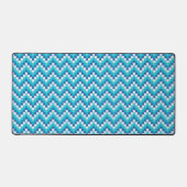 Blue Chevron Pattern Desk Mat デスクマット (正面)