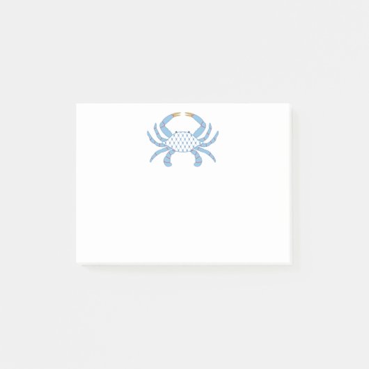 Blue Chic Crab Sticky Notes ポストイット (正面)