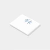 Blue Chic Crab Sticky Notes ポストイット (アングル)