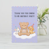 Blue Childish Birthday Invitation Card – Fun Kid シーズンカード (スタンド正面)