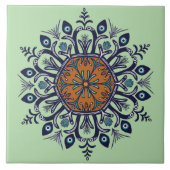 Blue china design.  What do you see タイル (正面)