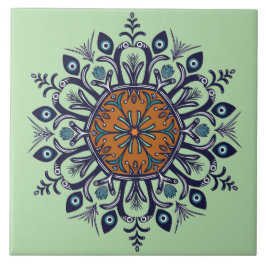 Blue china design. What do you see タイル