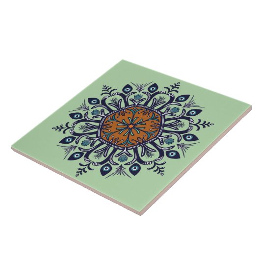 Blue china design.  What do you see タイル (側面)