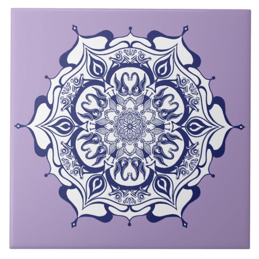 Blue china design.  What do you see タイル (正面)