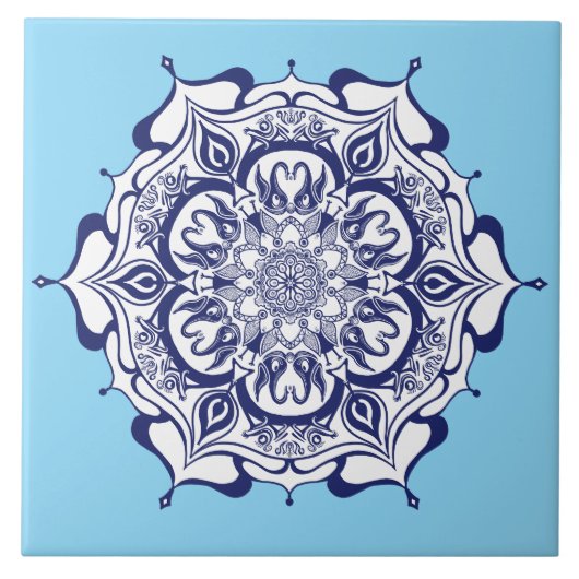 Blue china design. What do you see タイル (正面)