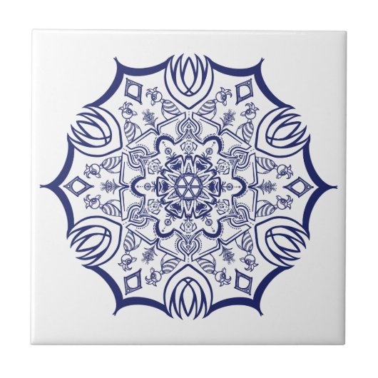 Blue China designs タイル (正面)