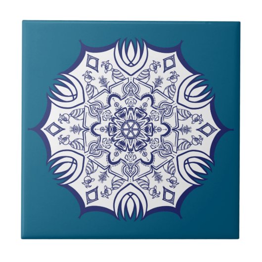 Blue China designs タイル (正面)