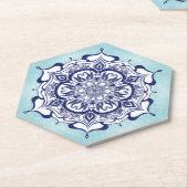 Blue China Style with creatures ペーパーコースター (アングル)