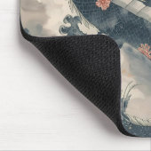 Blue Chinese Dragon Lanterns マウスパッド (コーナー)