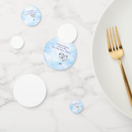 Blue Chinoiserie Baby Shower Table Confetti コンフェッティ