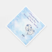 Blue Chinoiserie Baby Shower Tableware Set スタンダードランチョンナプキン (角)