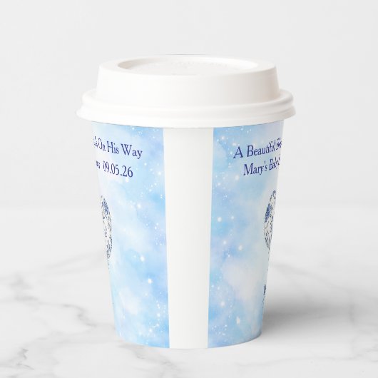 Blue Chinoiserie Baby Shower Tableware Set 紙コップ (左)