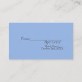 Blue Chinoiserie  Bridal Display Shower    エンクロージャーカード (裏面)