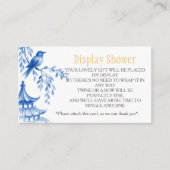 Blue Chinoiserie  Bridal Display Shower    エンクロージャーカード (正面)