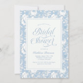 Blue Chinoiserie Bridal Shower Invitation 招待状 (正面)