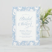 Blue Chinoiserie Bridal Shower Invitation 招待状 (スタンド正面)