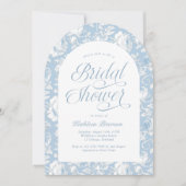 Blue Chinoiserie Bridal Shower Invitation 招待状 (正面)