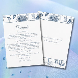 Blue Chinoiserie Christian Wedding Details   エンクロージャーカード