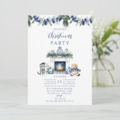 Blue Chinoiserie Christmas 招待状 (スタンド正面)