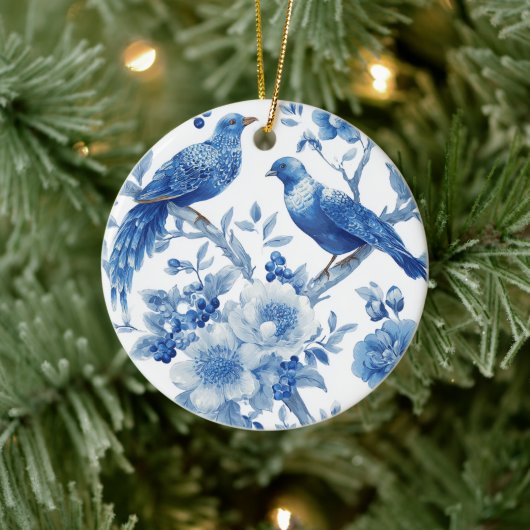 Blue Chinoiserie Christmas Ornament セラミックオーナメント (ツリー)
