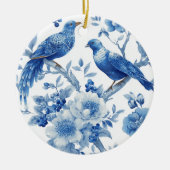 Blue Chinoiserie Christmas Ornament セラミックオーナメント (正面)