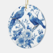 Blue Chinoiserie Christmas Ornament セラミックオーナメント (左)