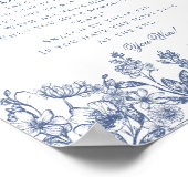 Blue Chinoiserie Dont Say Baby Shower Game ポスター (角)