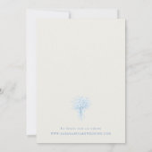 Blue Chinoiserie Floral Cream Wedding 招待状 (裏面)