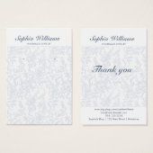 Blue Chinoiserie Floral Earring Display Card (正面&裏面)