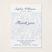 Blue Chinoiserie Floral Earring Display Card (裏面)
