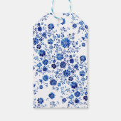 Blue Chinoiserie Floral Thank You ギフトタグ (裏面)