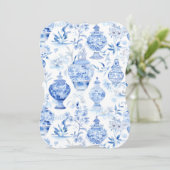 Blue Chinoiserie Invitation 招待状 (スタンド正面)
