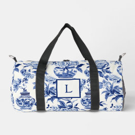 Blue Chinoiserie Monogram  ダッフルバッグ