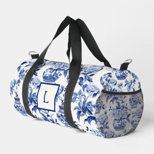 Blue Chinoiserie Monogram  ダッフルバッグ (右コーナー)