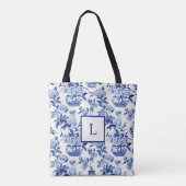 Blue Chinoiserie Monogram トートバッグ (裏面)
