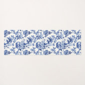 Blue Chinoiserie Monogram Name ヨガマット (裏面(横))