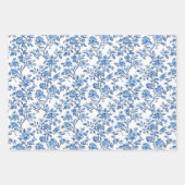 Blue Chinoiserie Pattern  ラッピングペーパーシート (正面2)