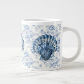 Blue Chinoiserie Shell Jumbo Ceramic Mug ジャンボコーヒーマグカップ (右)