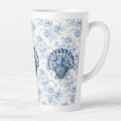 Blue Chinoiserie Shell Large Ceramic Latte Mug カフェラテマグ (右)
