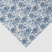 Blue Chinoiserie Sunflowers Butterflies Decoupage 薄葉紙 (詳細)