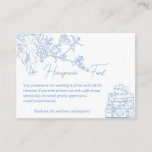 Blue Chinoiserie Toile Honeymoon Fund Wishing Well エンクロージャーカード<br><div class="desc">ブルーチノイスリートイレデジュイ結婚のハネムーンファンドWishing Well EnclosureカードQRウェブサイト</div>