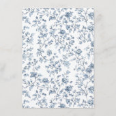 Blue Chinoiserie Wedding Details エンクロージャーカード (裏面)